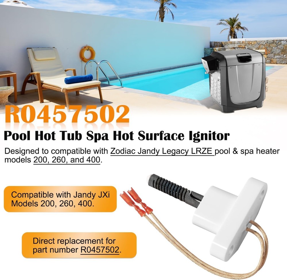 for Zodiac Jandy R0457502 JXi Heater 200-400 Hot Tub Spa Hot Surface Igniter Kit