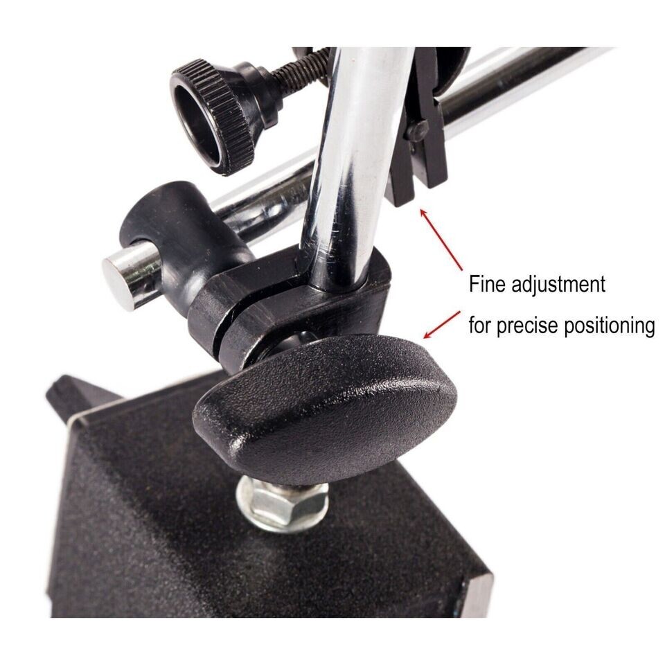 Universal Magnetic Base Holder 132lbs Force & 1" Dial Indicator White Face