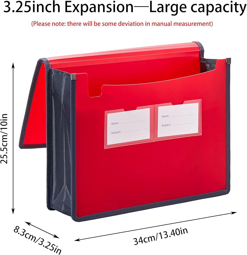 Plastic Expanding File Wallet Document Organizer with Elastic Cord &