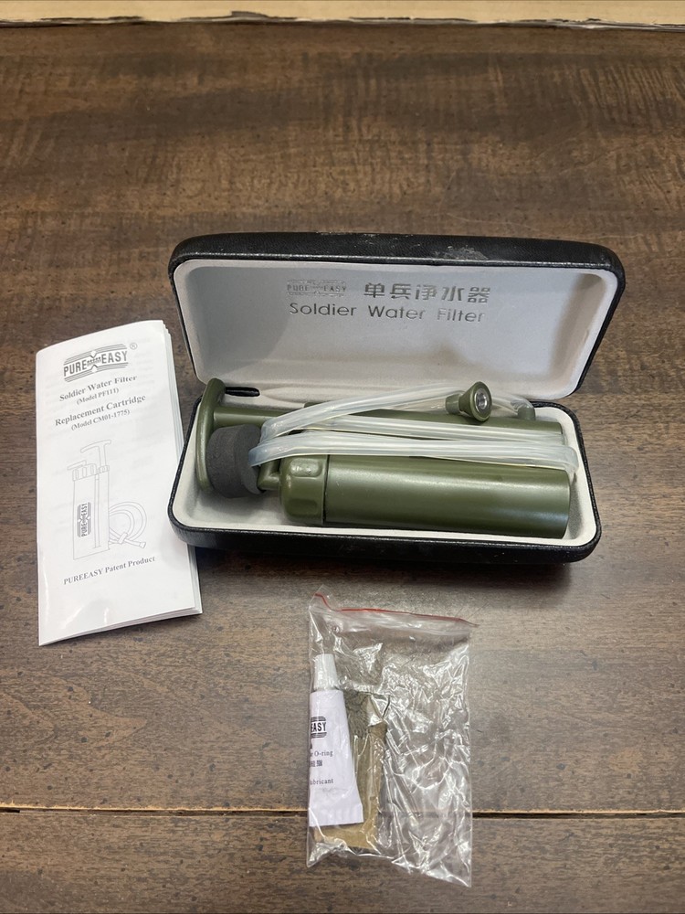 Soldier Water Filter Outdoors Camping Survival With Case Instructions