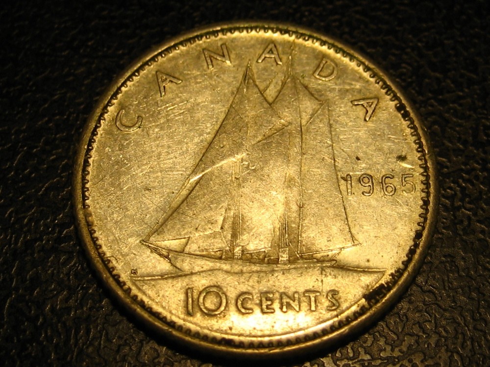 1965 Canadian Dime