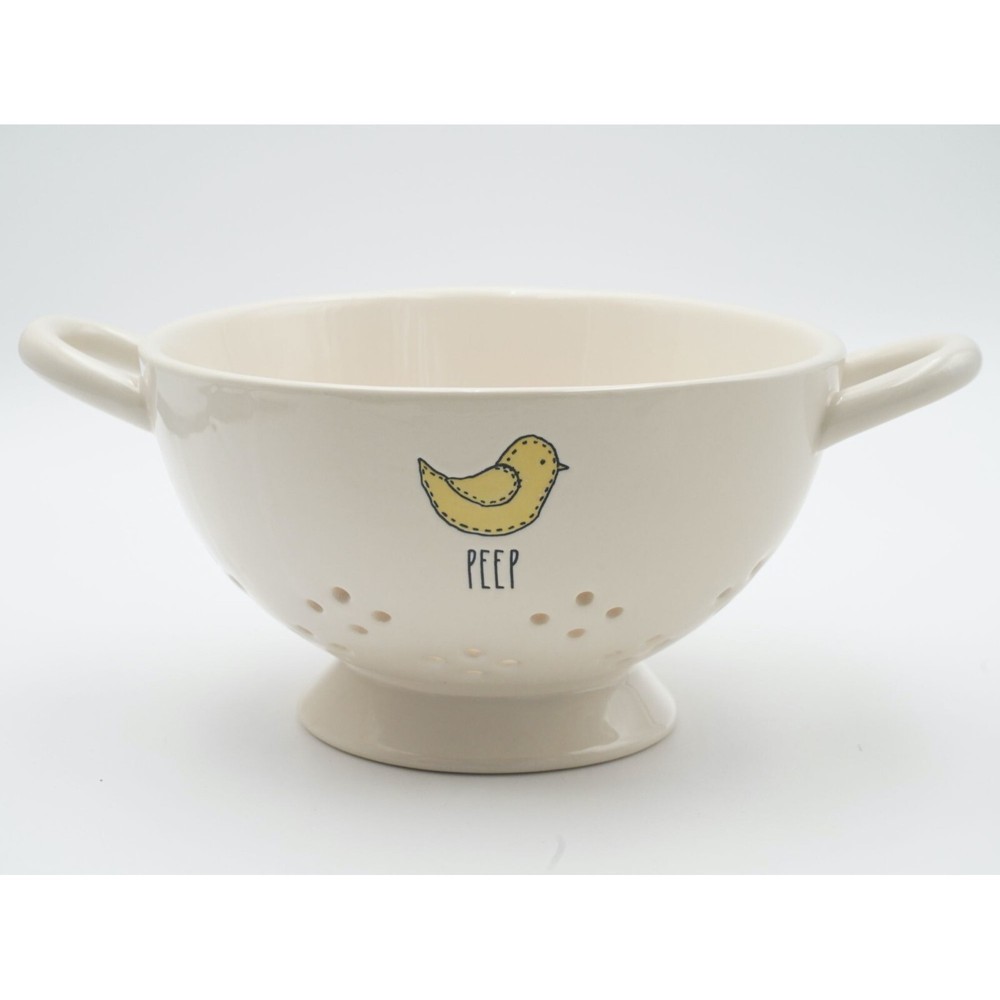 Rae Dunn Adorable Chick Peep Fruit Colandar with Handles 8" Diameter Strainer