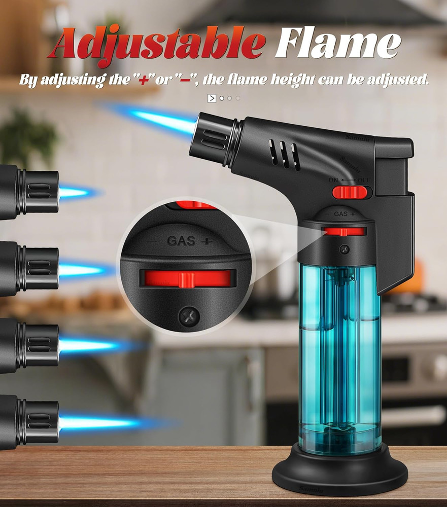 4 Pack Jet Flame Butane Torch Lighters Refillable Windproof Candle Grill