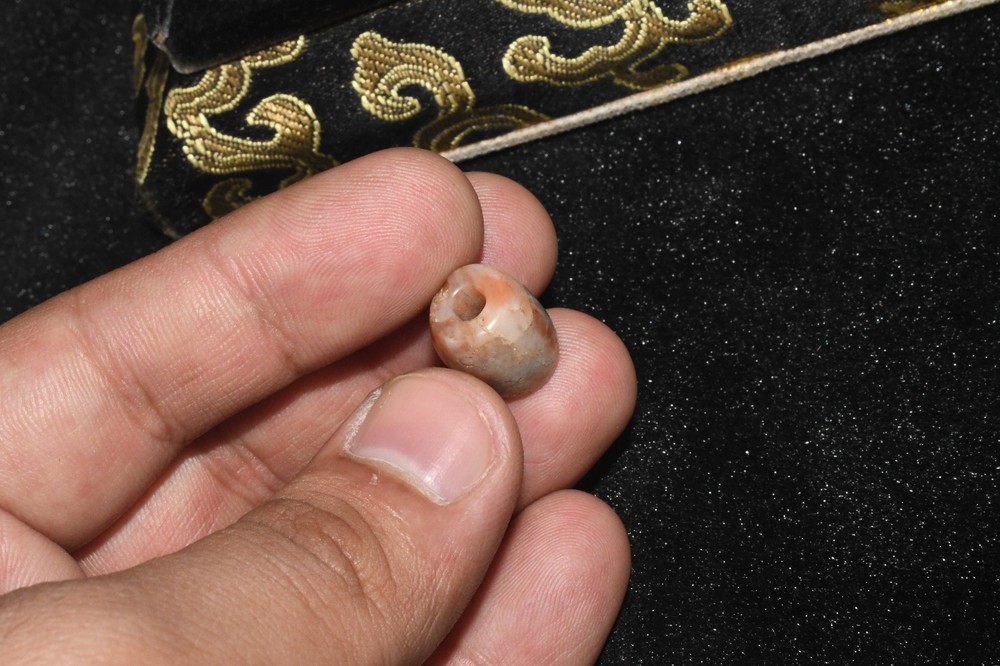 Authentic Ancient Bactrian Banded Agate Stone Bead in good Condition