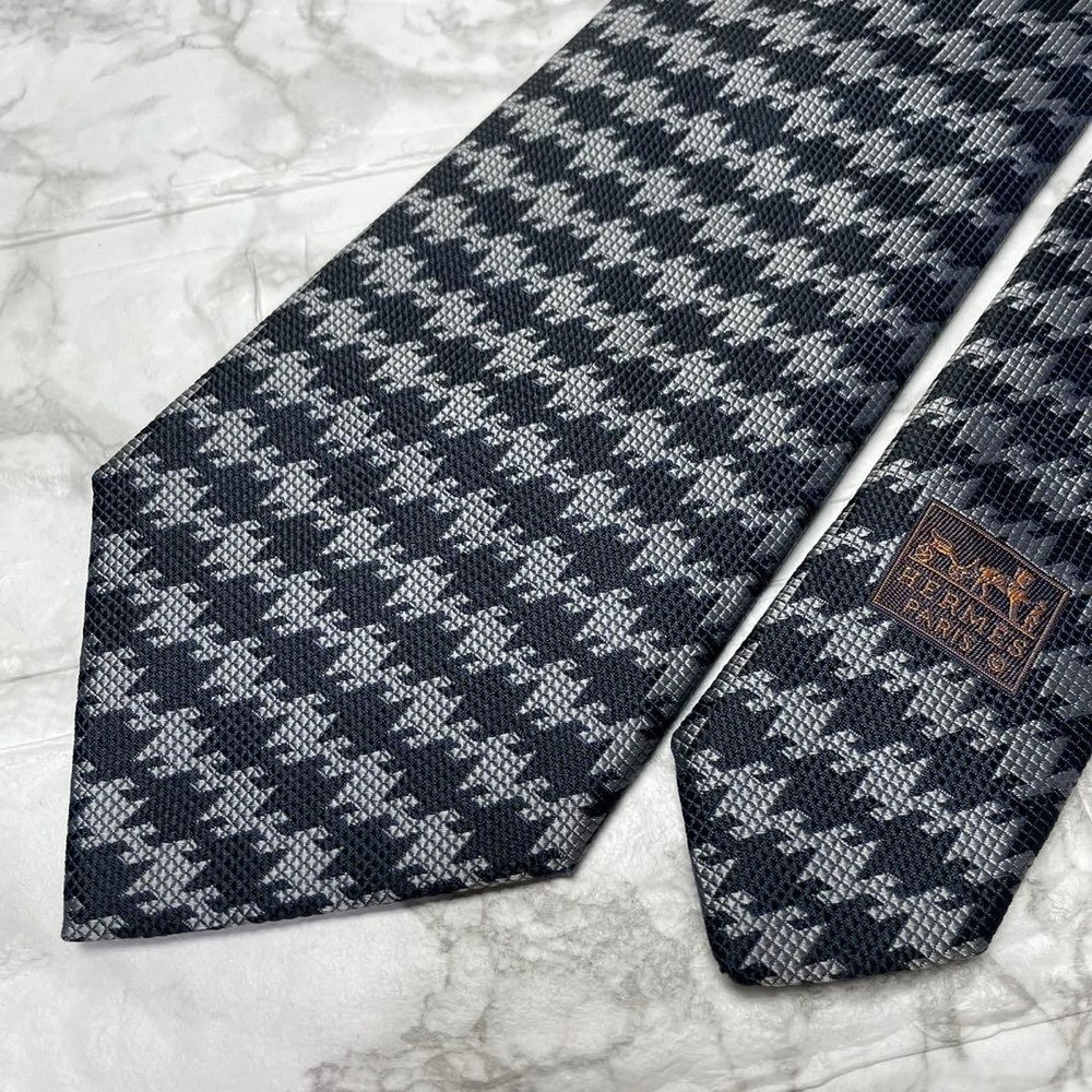 HERMES Tie All over Pattern Silk