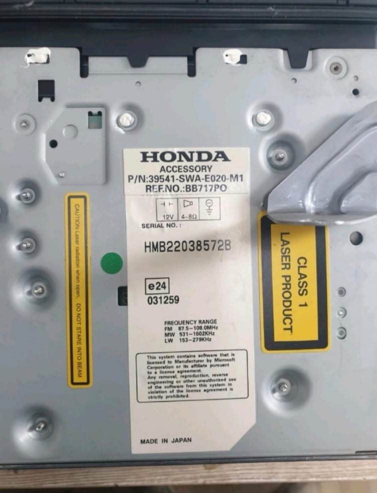 ✅ Honda Radio Code Unlock – Radio Locked? Enter Serial Number Get Code