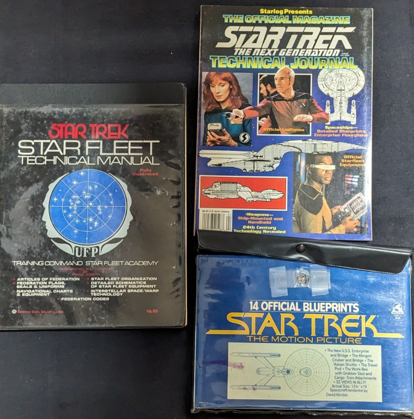 Star Trek Star Fleet Technical Manual, TMP Blueprints, & TNG Technical Journal!