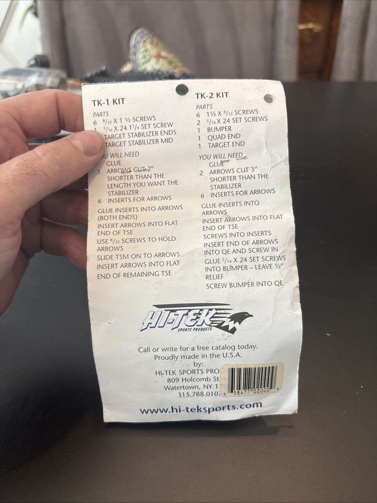 HI-TEK STABILIZER KIT, TK-1, HUNTING, 3D ARCHERY, NEW