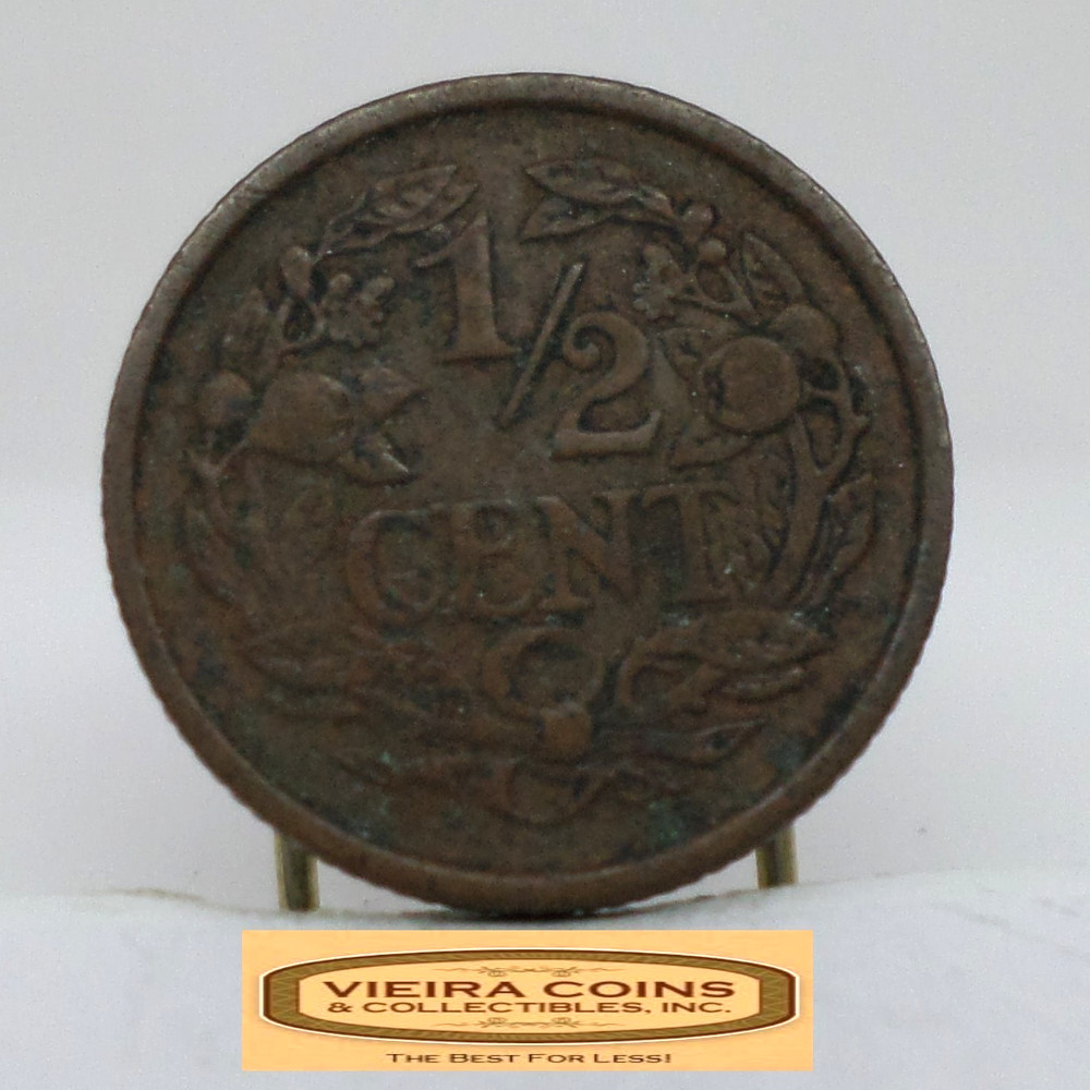 1909 Netherlands 1/2 Cent - #C57377NQ