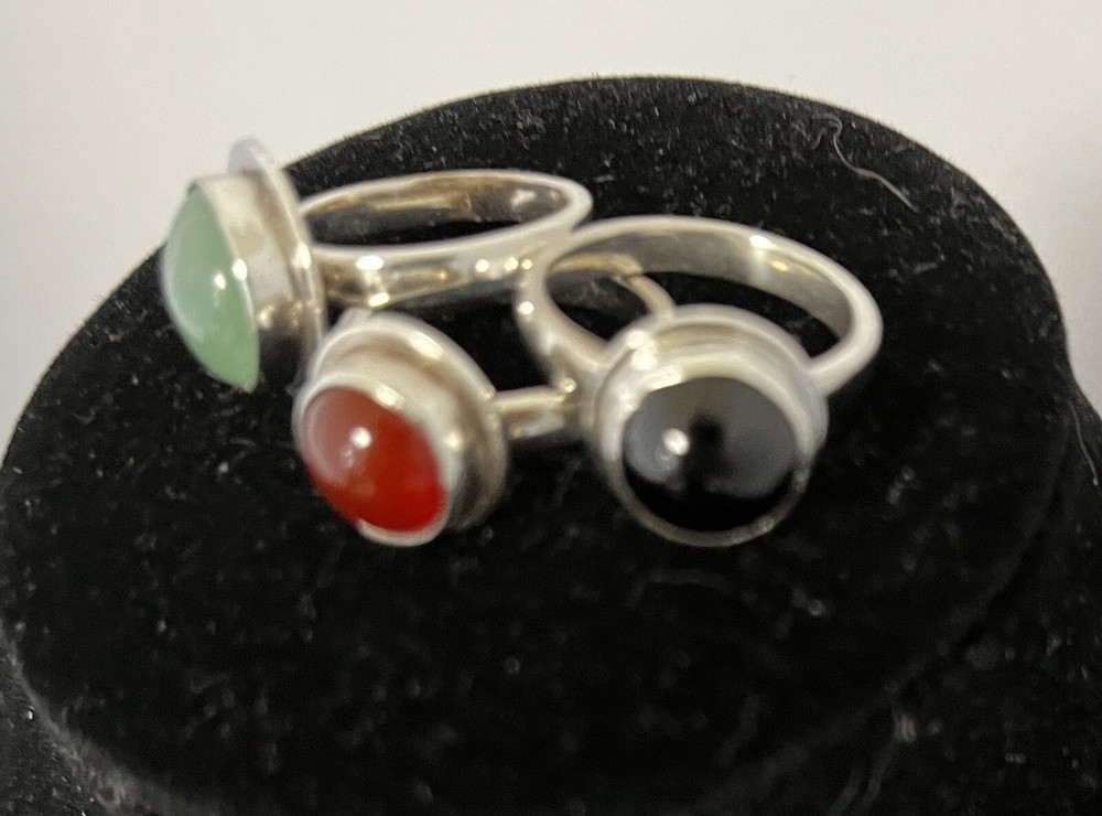 Silver Ring Simple Ring Single Stone Handmade Ring