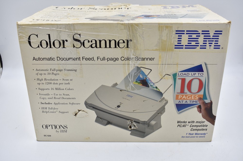 IBM Options Automatic Document Color Scanner SC-629- In Original Box