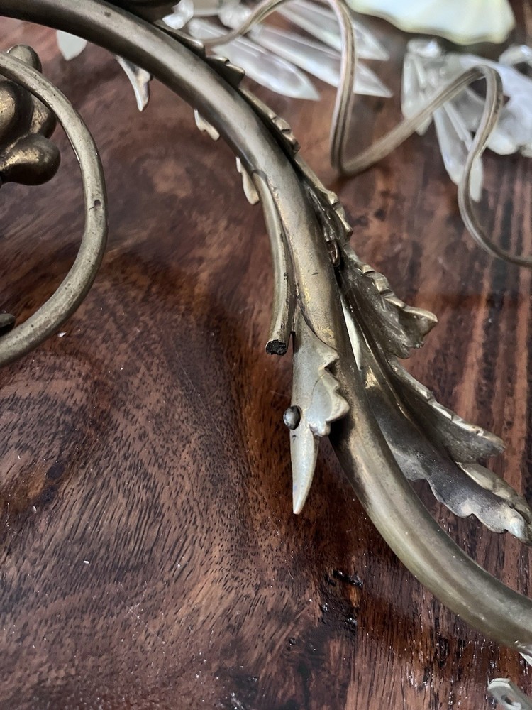 Victorian Era Brass Lamp Wall Mount