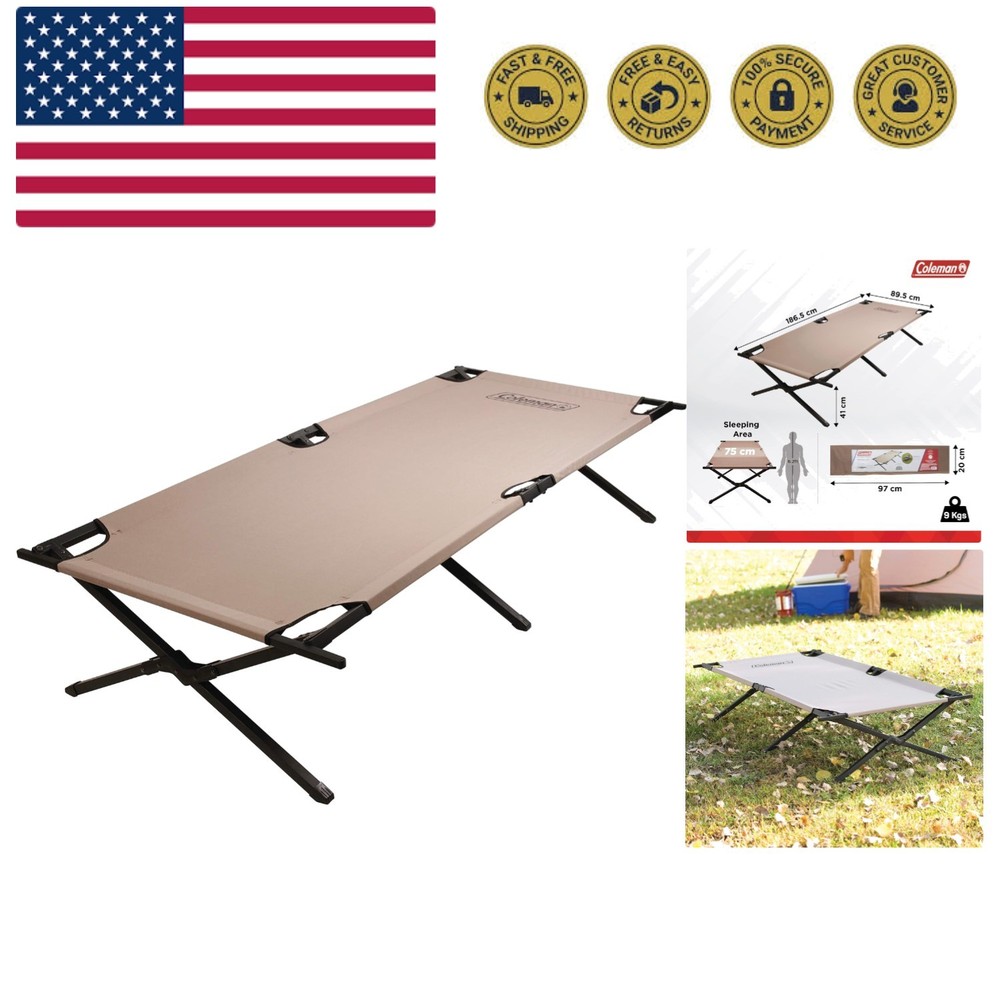 Trailhead II Large Folding Cot with Easy Setup & Takedown, Supports Adults up...