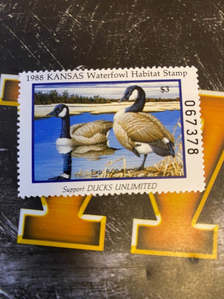 1988 Kansas State Duck Stamp,