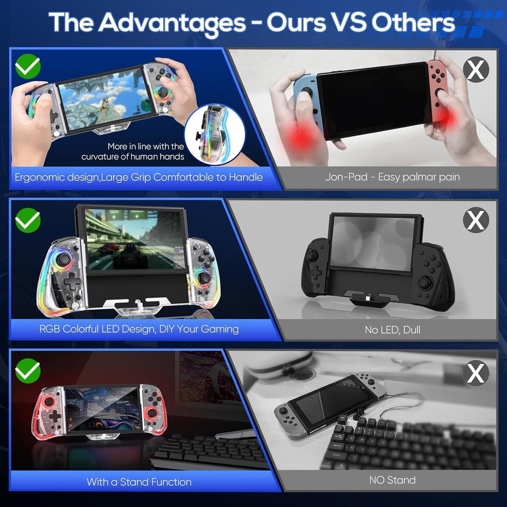 For Nintendo Switch&OLED Joy con Console Controller Joystick Gamepad Remote