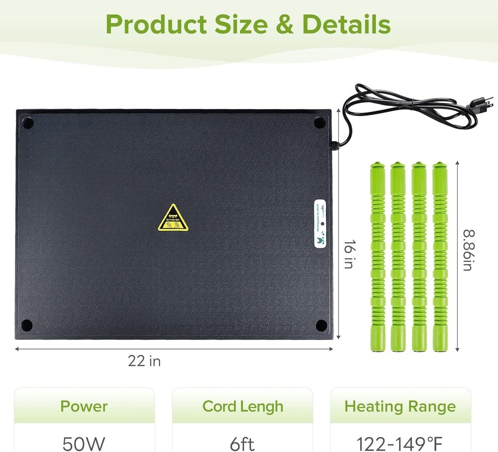 Chick Brooder Heating Plate -16 x 22 Inch Chicken Brooder Heater Plate for Ch...