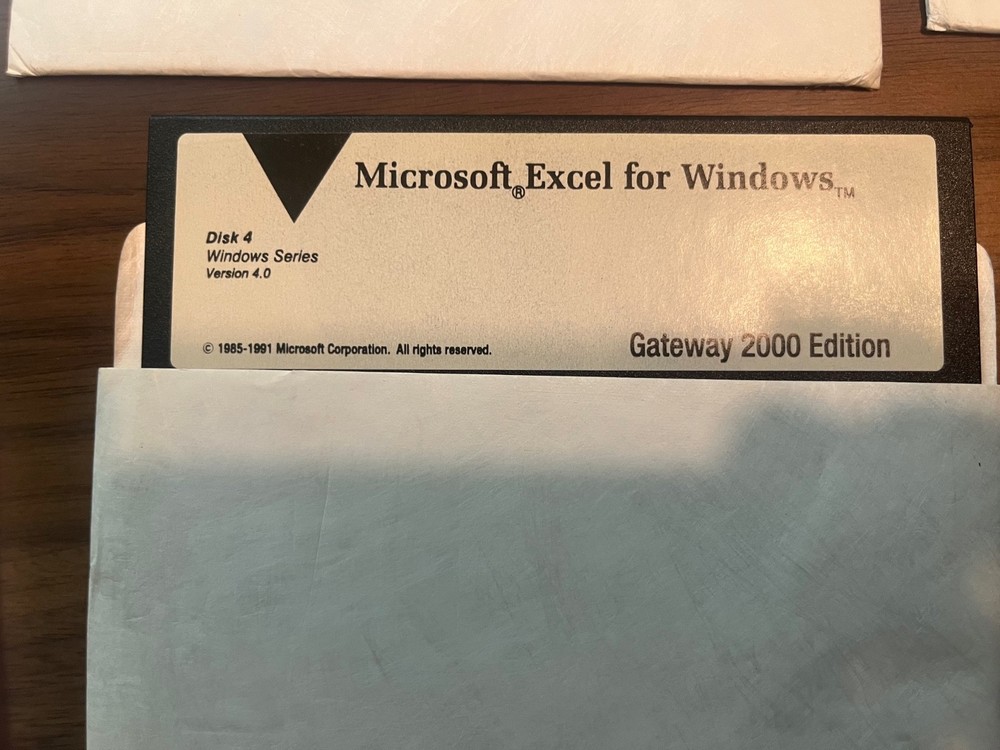 Microsoft Excel for Windows 4.0 5.25" Floppy Disk Lot (UNTESTED)