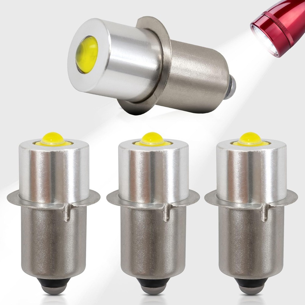 Swess LED Conversion Kit for Maglite Bulb 3-16 Cell C/D, 3W 4 Pack, White