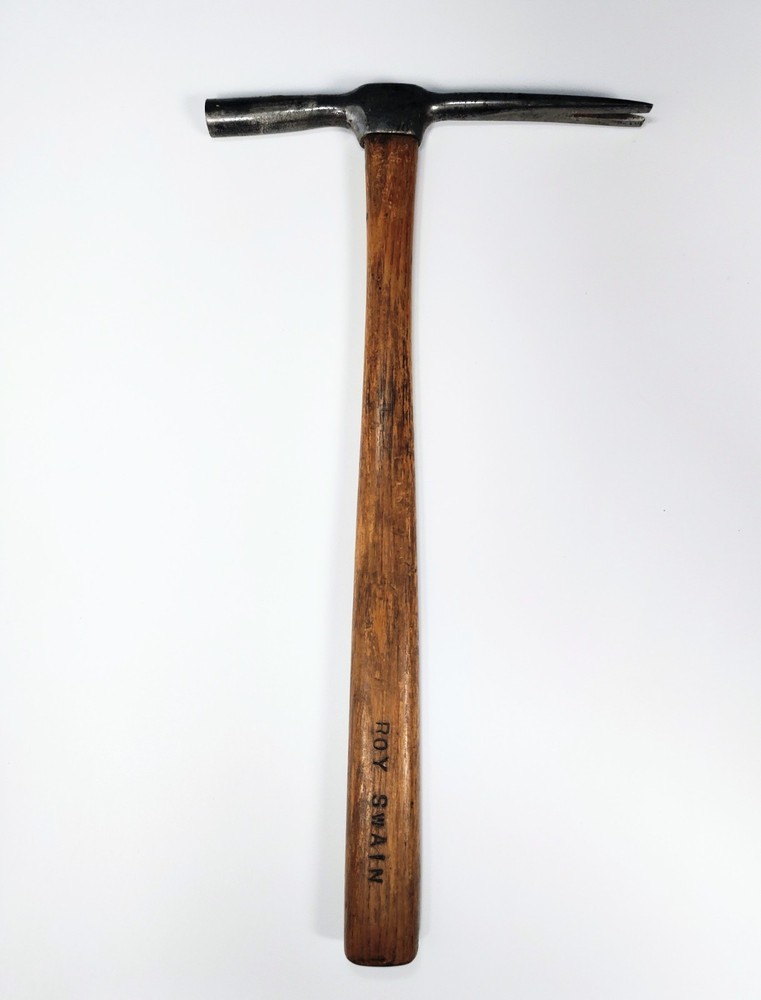 Antique Tact Hammer Oak Handle 12.75"