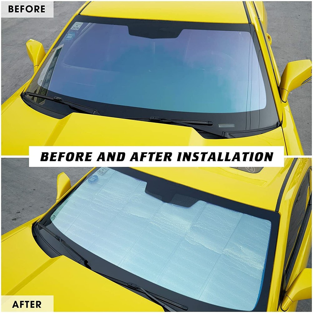Windshield Sun Shade Front Window Shade Sun Visor UV Block for Camaro 2010-2015