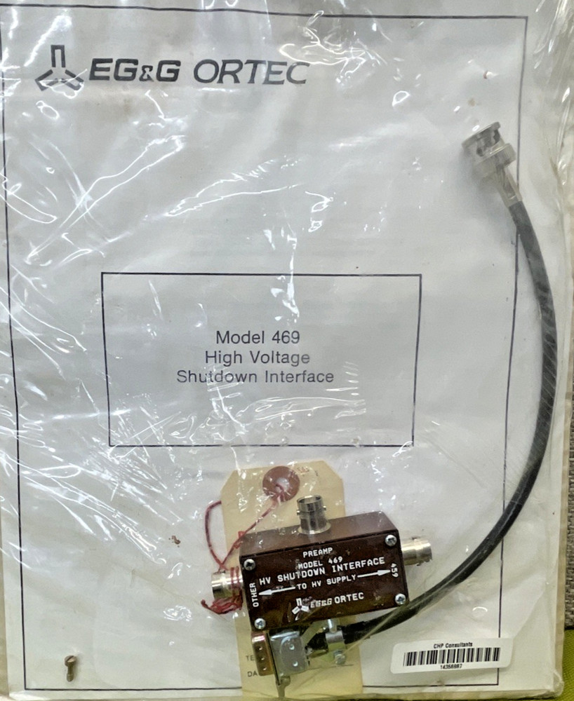 EG&G ORTEC Model 469 High Voltage Shutdown Interface – New w/ Manual & Cable