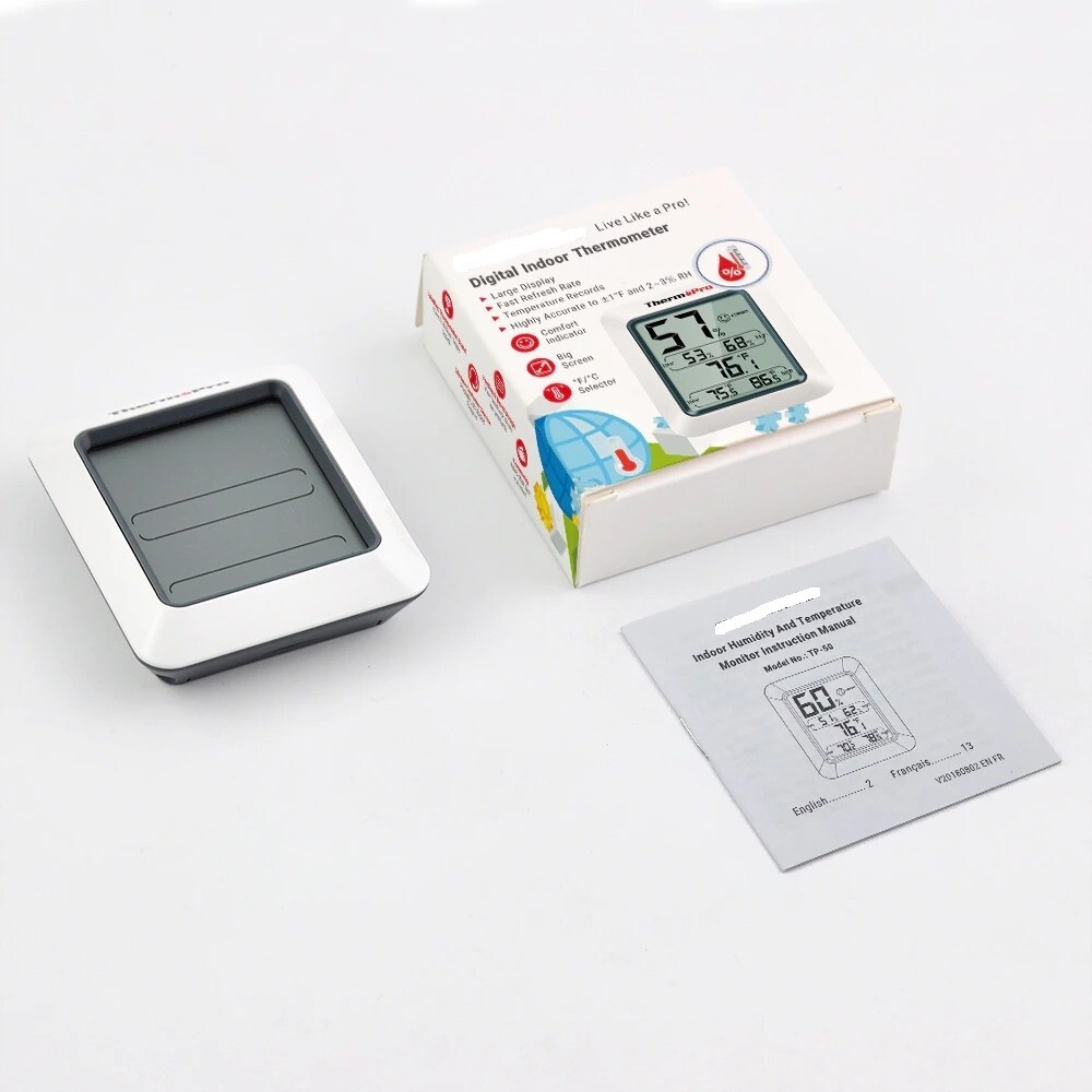 Digital Thermometer Hyg​rometer Incubator Hatching Eggs MAX MIN Memory LCD Hydro