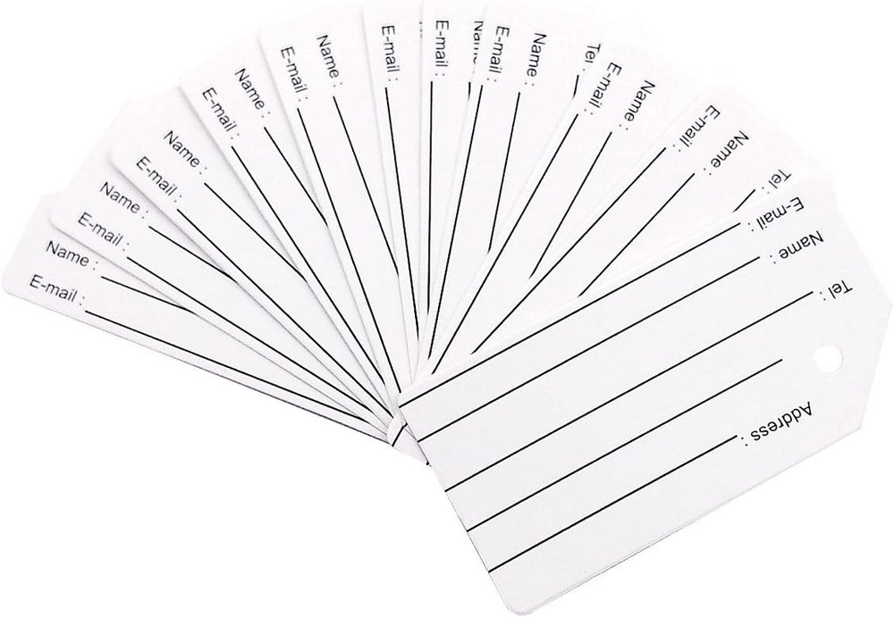 10Pack Name ID Card Blank Fit for Luggage Tags by