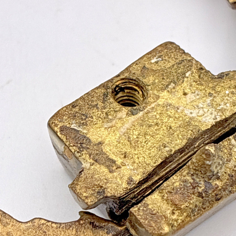 Antique Brass Drop Ring Pull Handle 2.25" Victorian Drawer Trunk Hardware