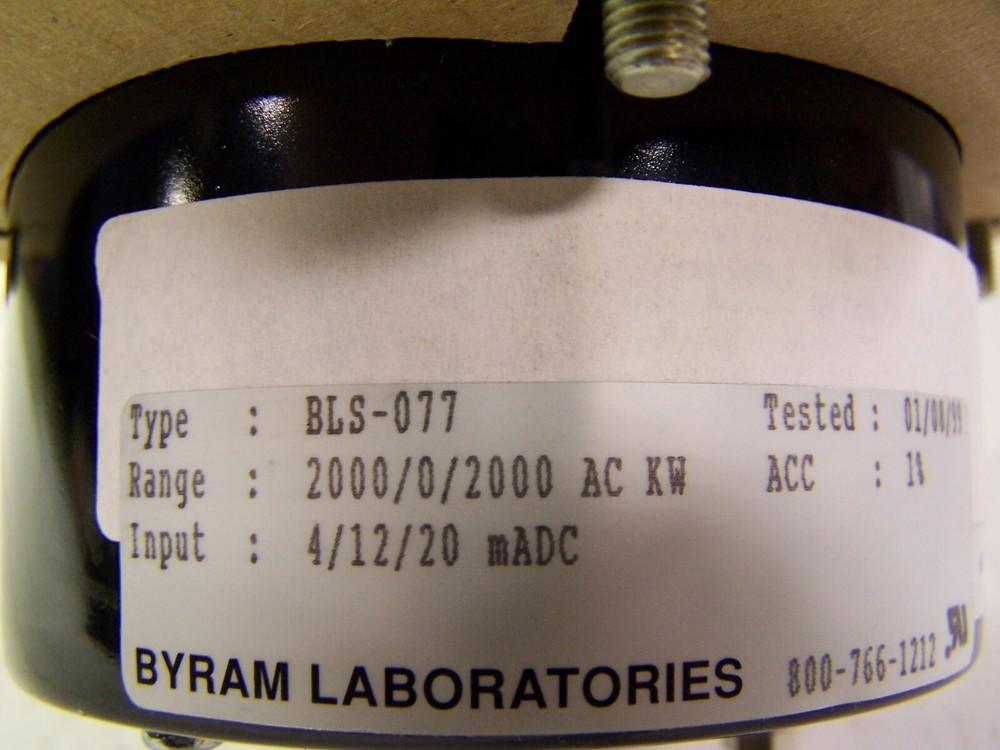 NEW ASCO CROMPTON BLS-077 0-2000 IMPORT 0-2000 EXPORT AC KW/KVAR PANEL METER