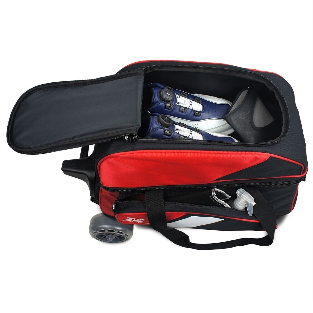 Tenth Frame 2 Ball Roller Bowling Bag Black/Red