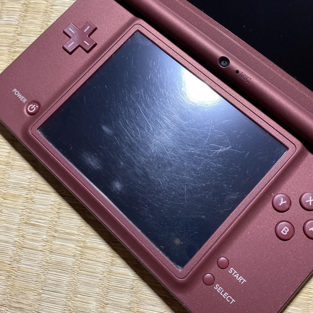 Nintendo DSi LL Wine Red Console Box All Accessories Set Working