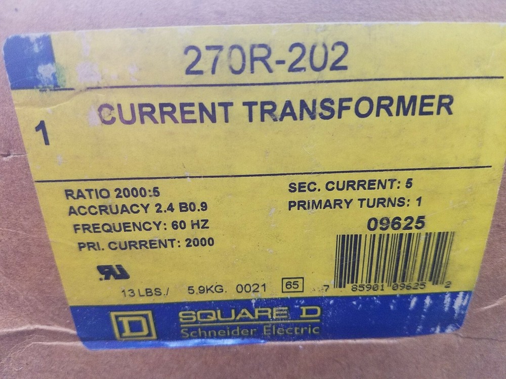 Square D 270R-202 Current Transformer.