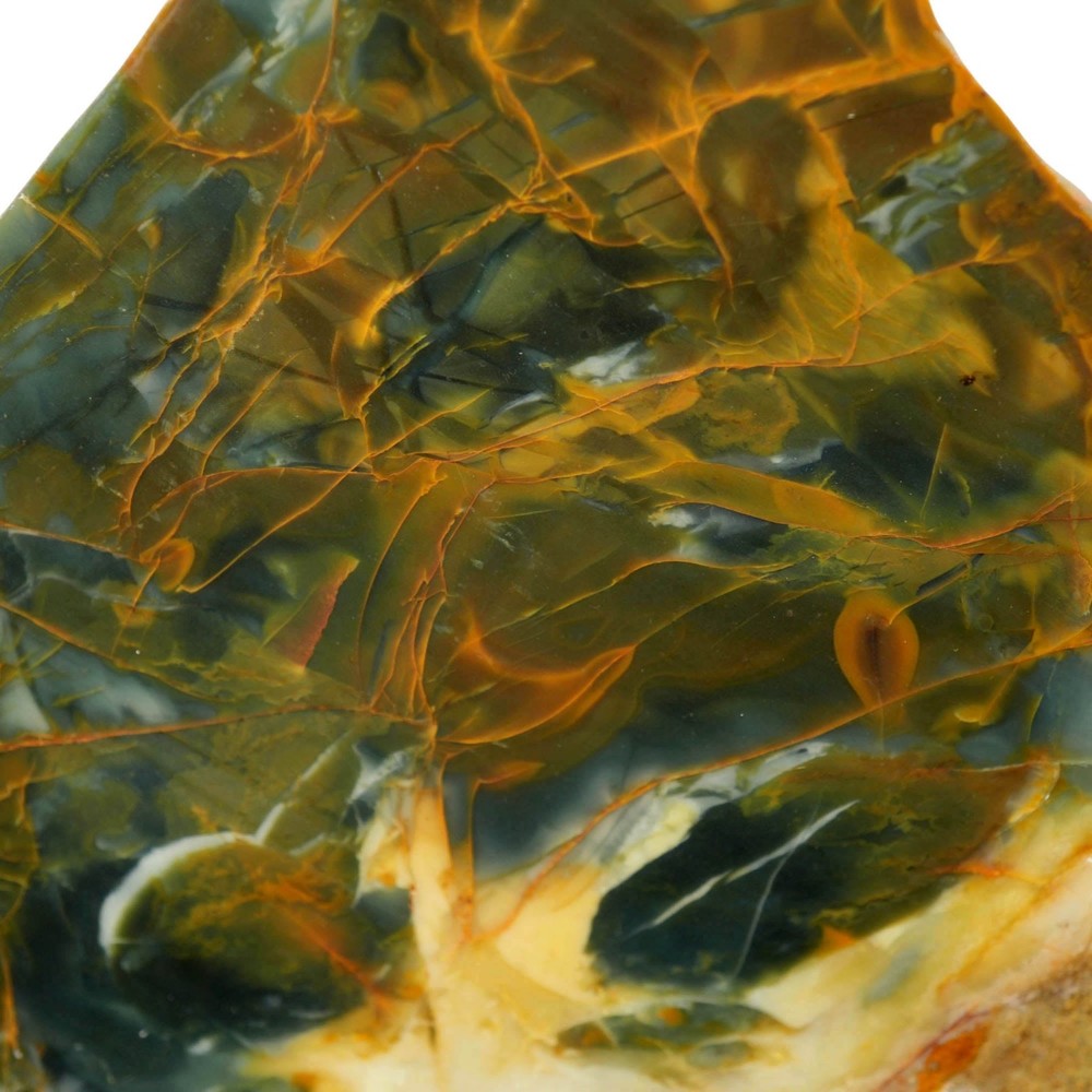 Morrisonite Jasper Slab - Blue and Butterscotch Pattern