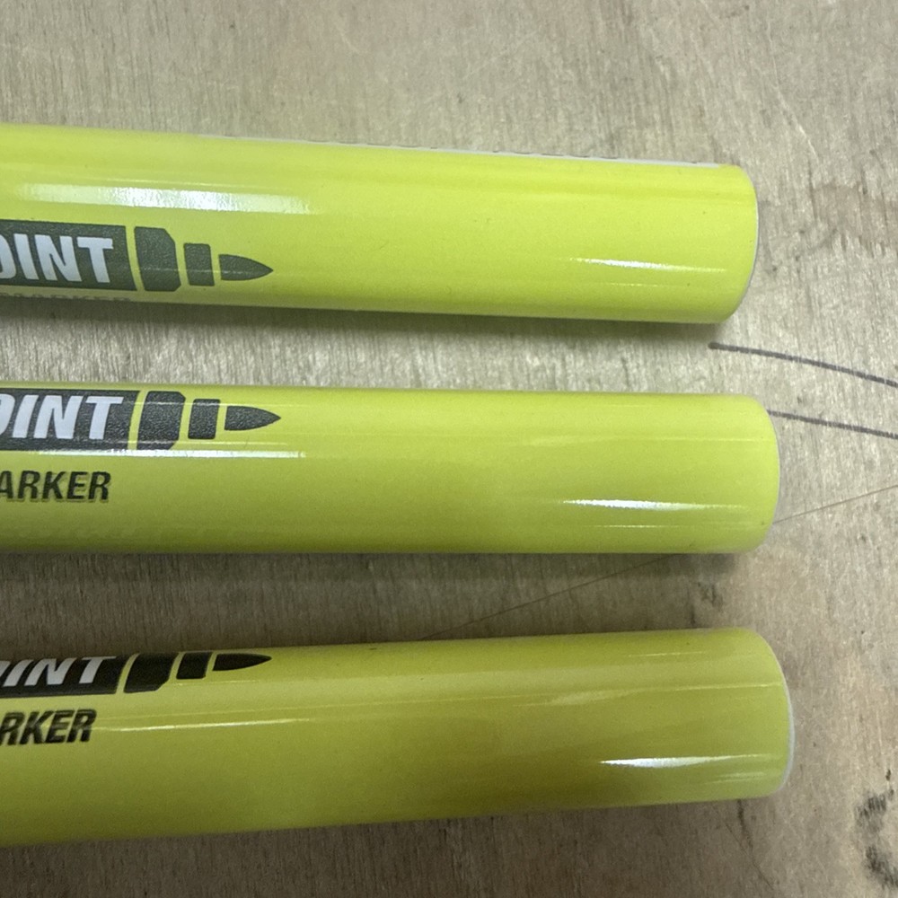 3 NEW RYOBI Black Durable Precise Fine Point Permanent Workshop Marker