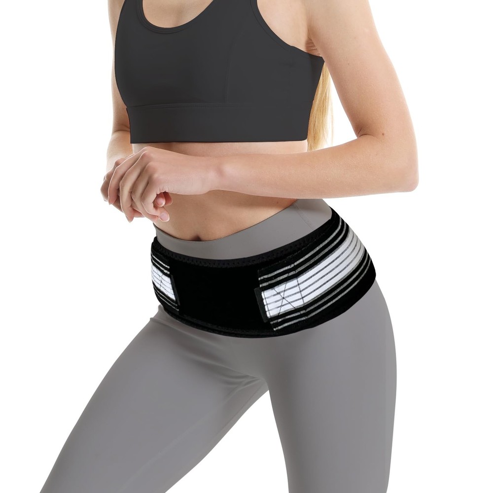 Sacroiliac SI Joint Hip Brace with Dual-Compression Tech - Sciatica & Lower B...