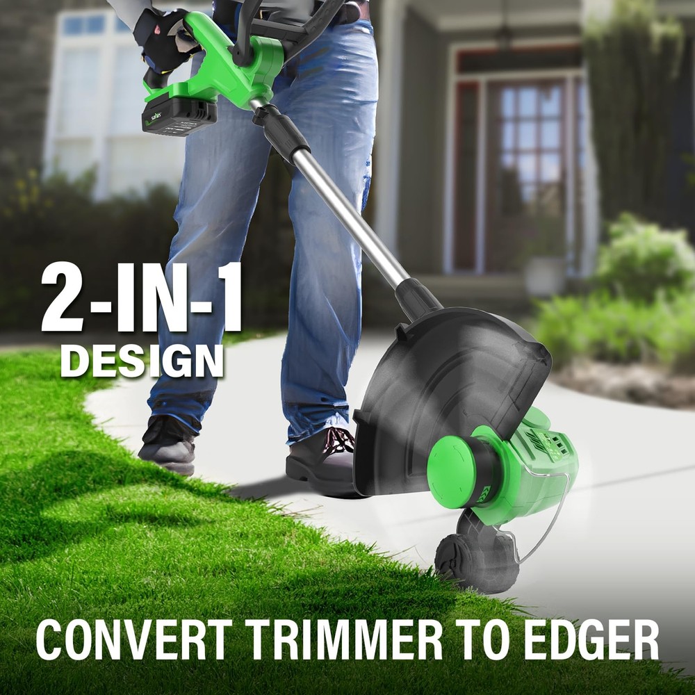 Weed Wacker Cordless, 12 Inch String Trimmer Battery Powered with Battery and...