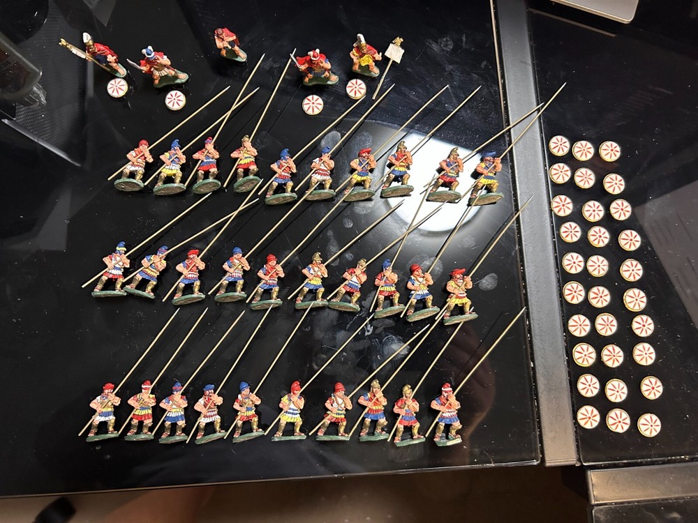 35 Old Glory Macedonian Phalangites Painted with Command