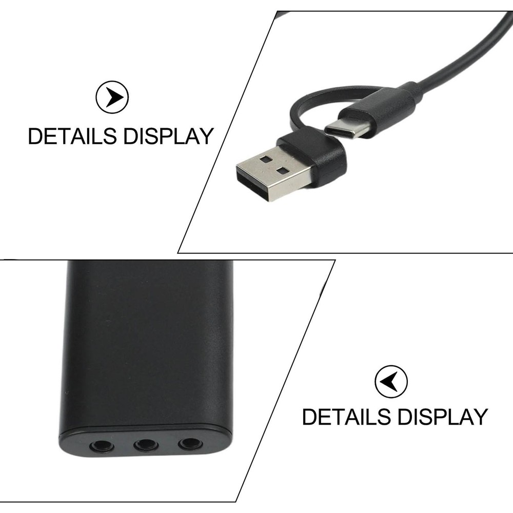 USB USB C Adapter for 3 5mm Audio with Built in Volume Control Feature