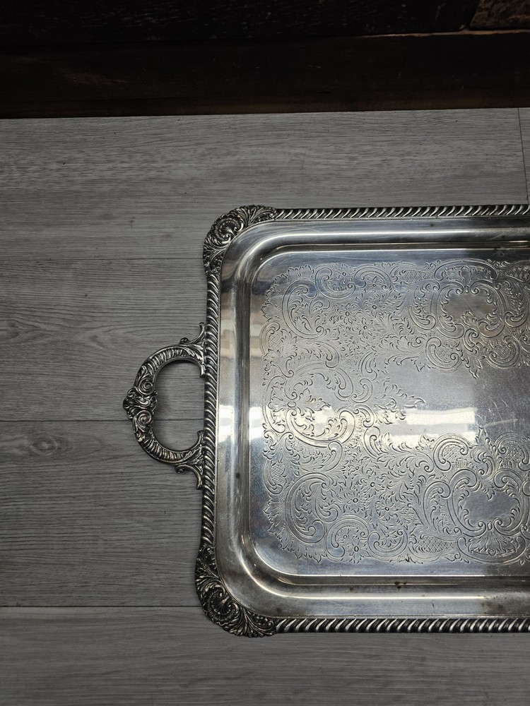 Vintage Winthrop Tea Tray Silverplate Large Size