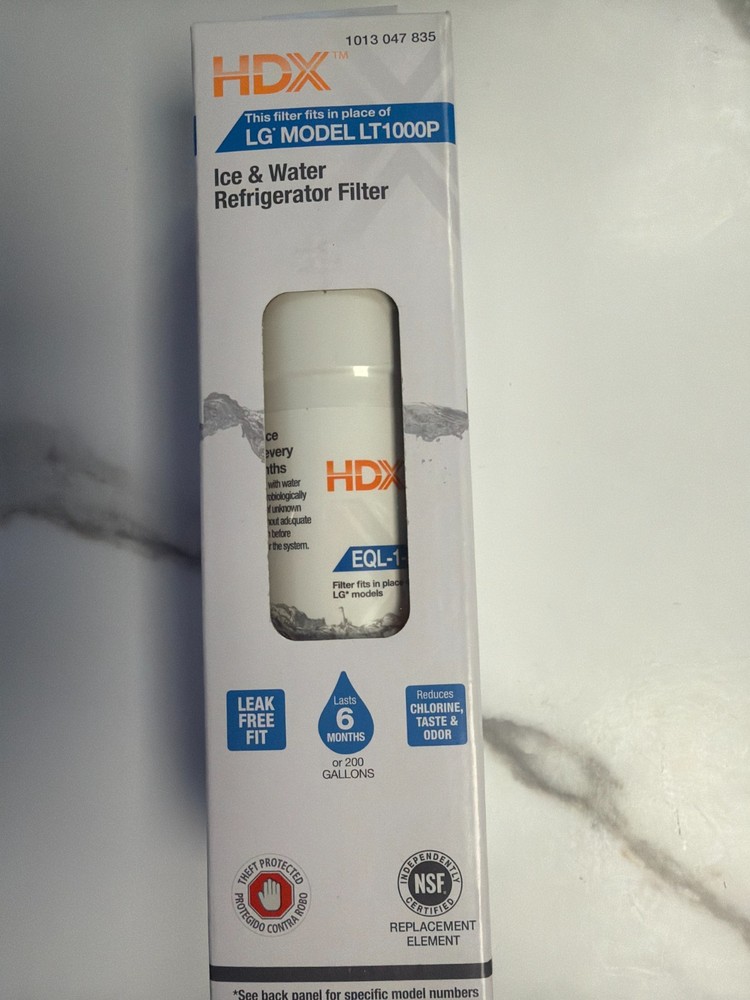 BRAND NEW!! HDX Refrigerator Water Filter Replacement LT1000P