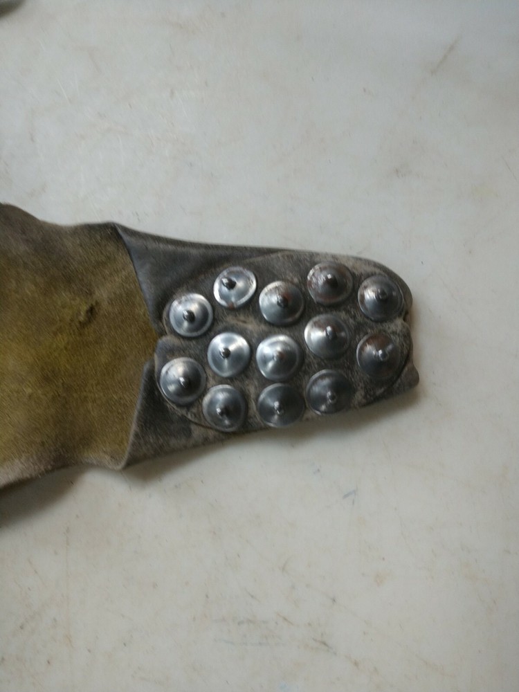 Antique Leather Corn Picking Husking Gloves
