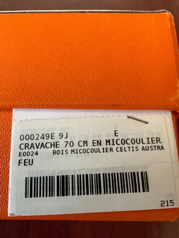 Authentic Hermes Orange Box - for Cravache 70cm Horse Whip