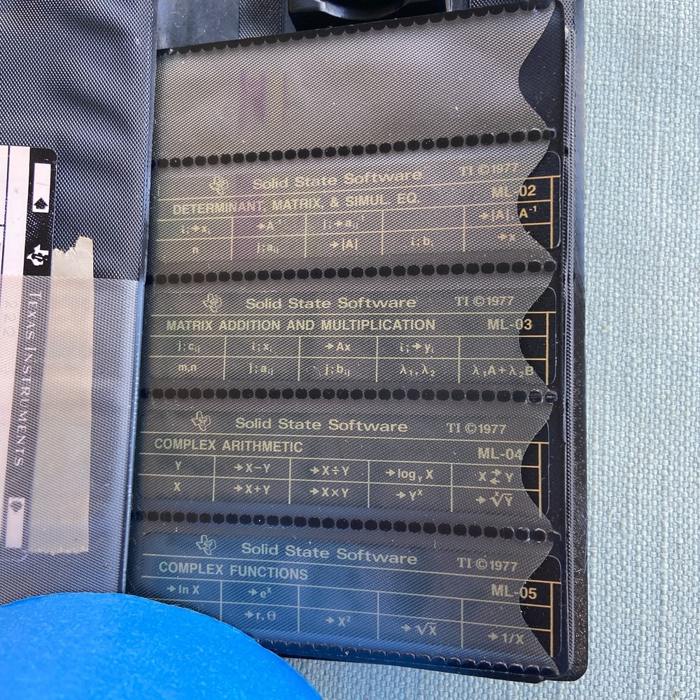 TI Solid State Software Calculator 1977 LE-01-LE-21 Master Library Module ML-02