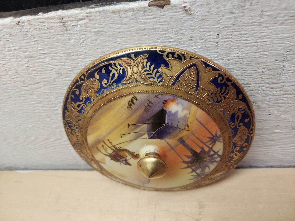 Noritake 1930s Art Deco Desert Scene REPLACEMENT Lid