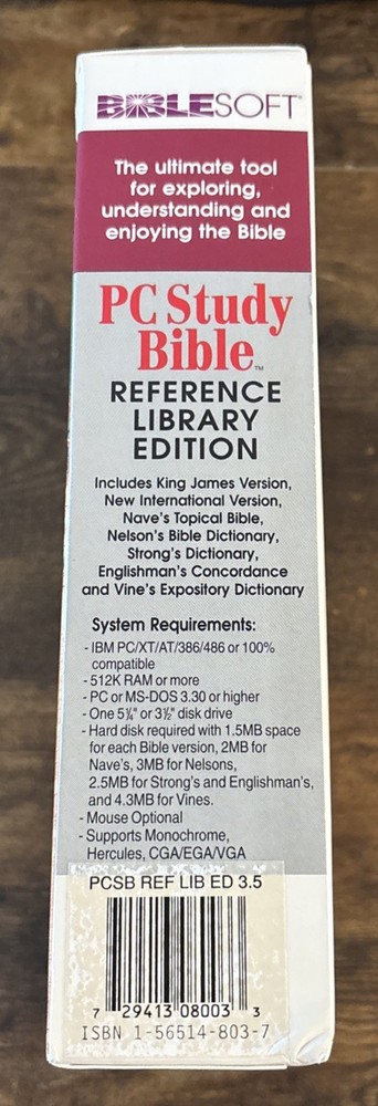 Biblesoft PC Study Bible New Reference Library 17 Floppy Disk Set KJV NIV Nelson