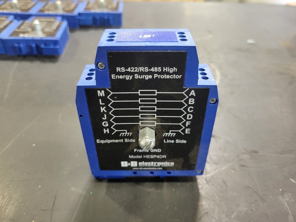 B&B Electronics HESP4DR Data Line Surge Suppressor DIN Rail Mounted – Safety