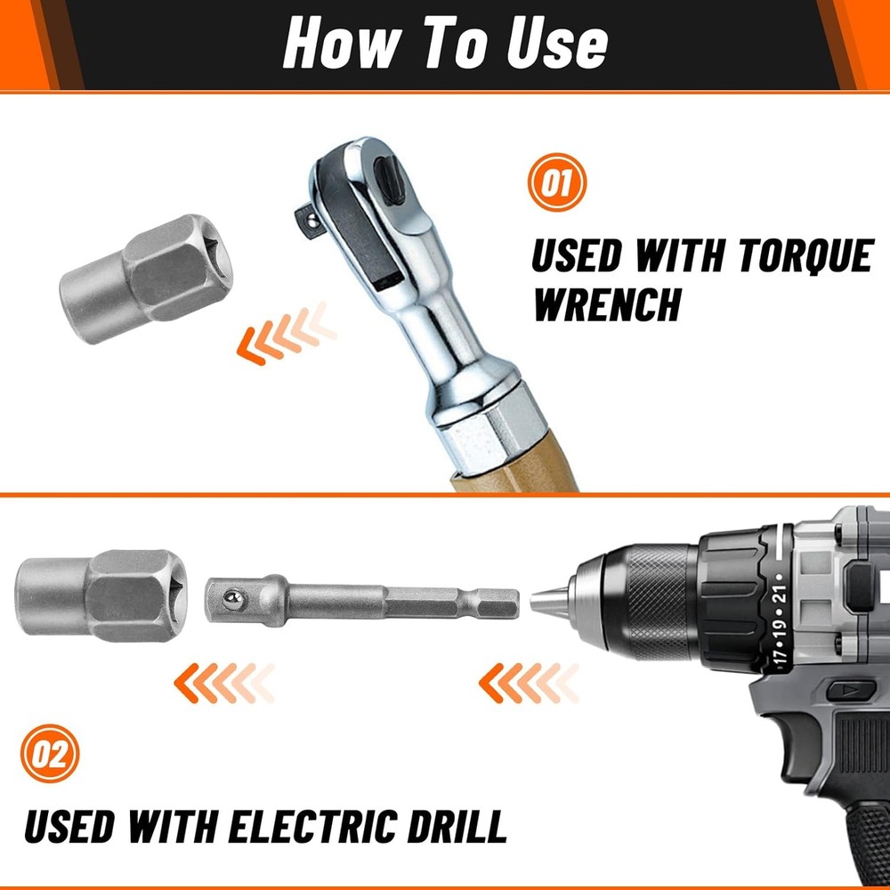 Bolt Extractor Set 14-Piece Stripped Bolt Extractor Socket Set with Storage Case