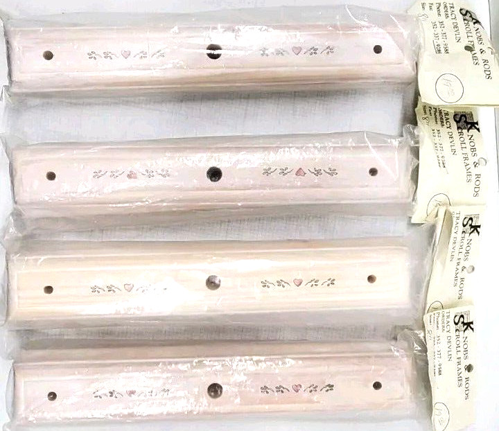 1 Set Knobs & Rods 8" Extender Bars 2 Bars per Set Nicely Decorated