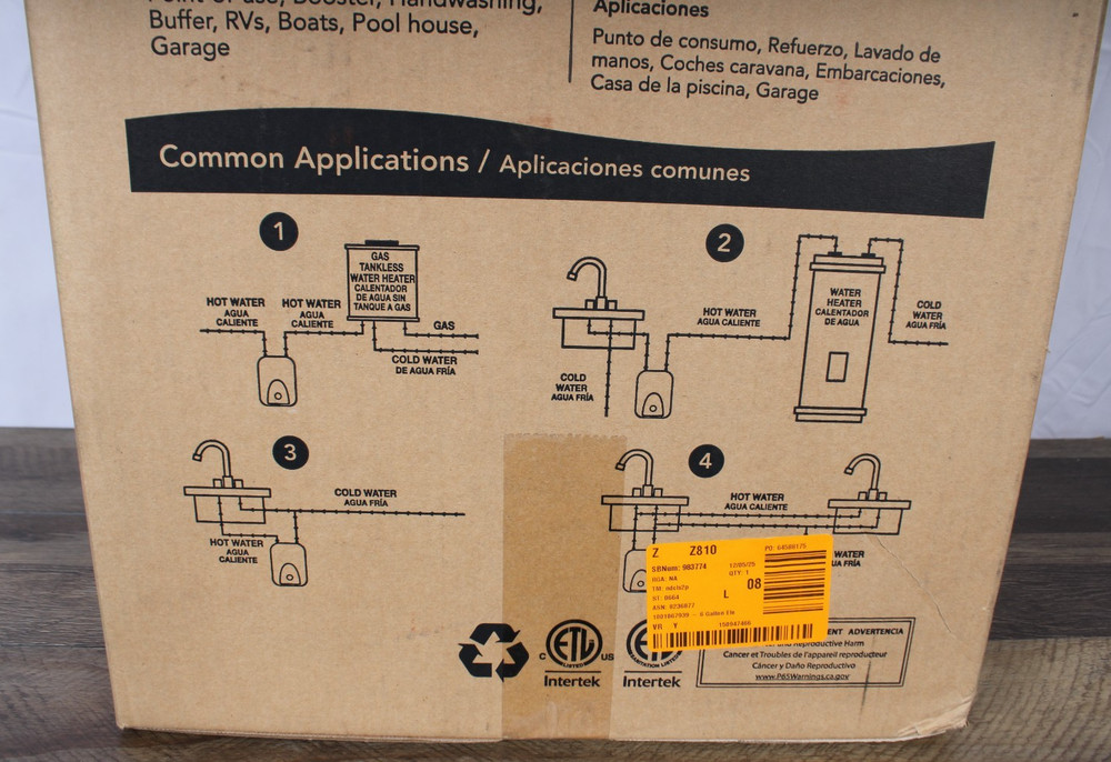 EcoSmart ECO Mini 6 6-Gallon Electric Mini Tank Water Heater 120V Under Sink