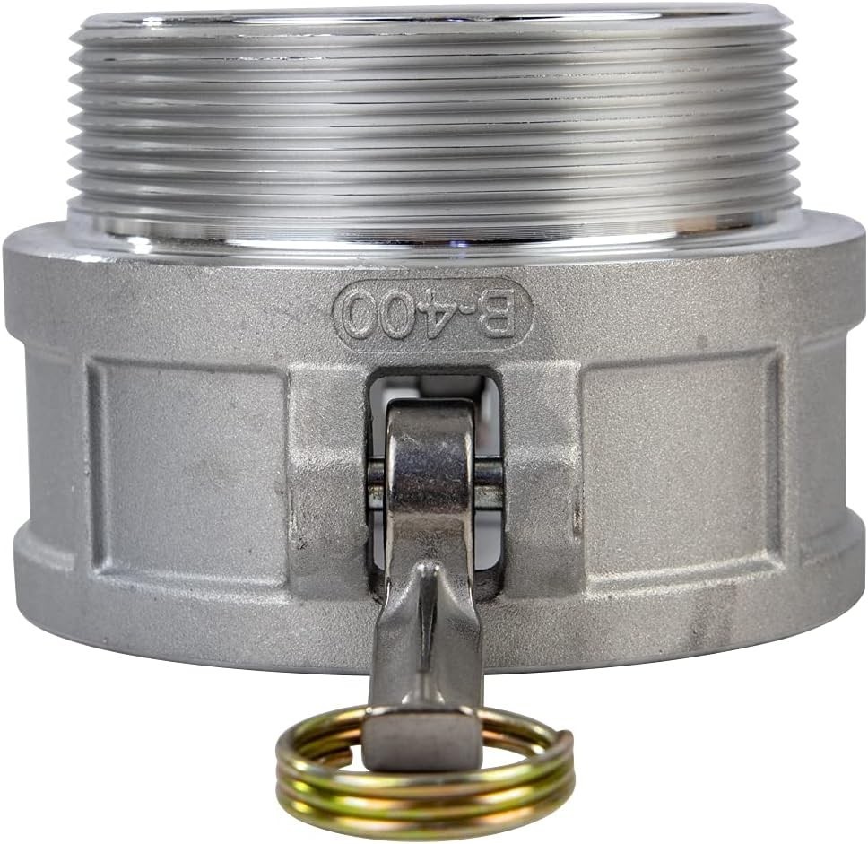 4" Aluminum Camlock Fitting Part B Female Coupler x Male NPT Adapter Hose Conne